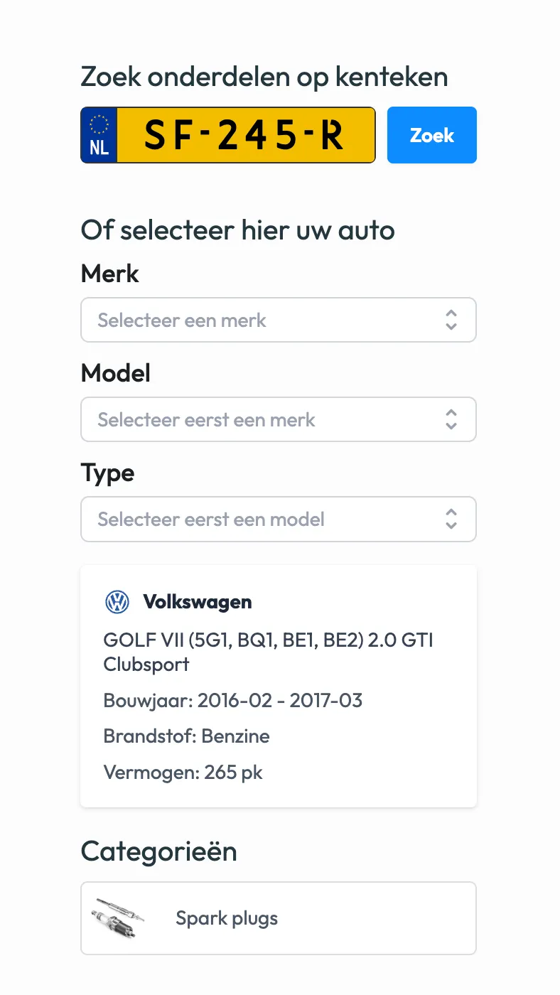 Automotive SaaS, van kenteken naar het juiste onderdeel