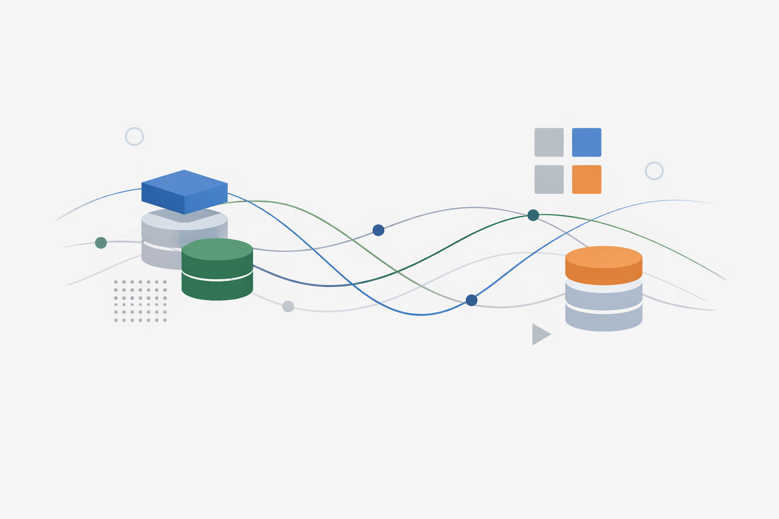 Abstracte illustratie van systemen die met elkaar praten via een CRM op maat