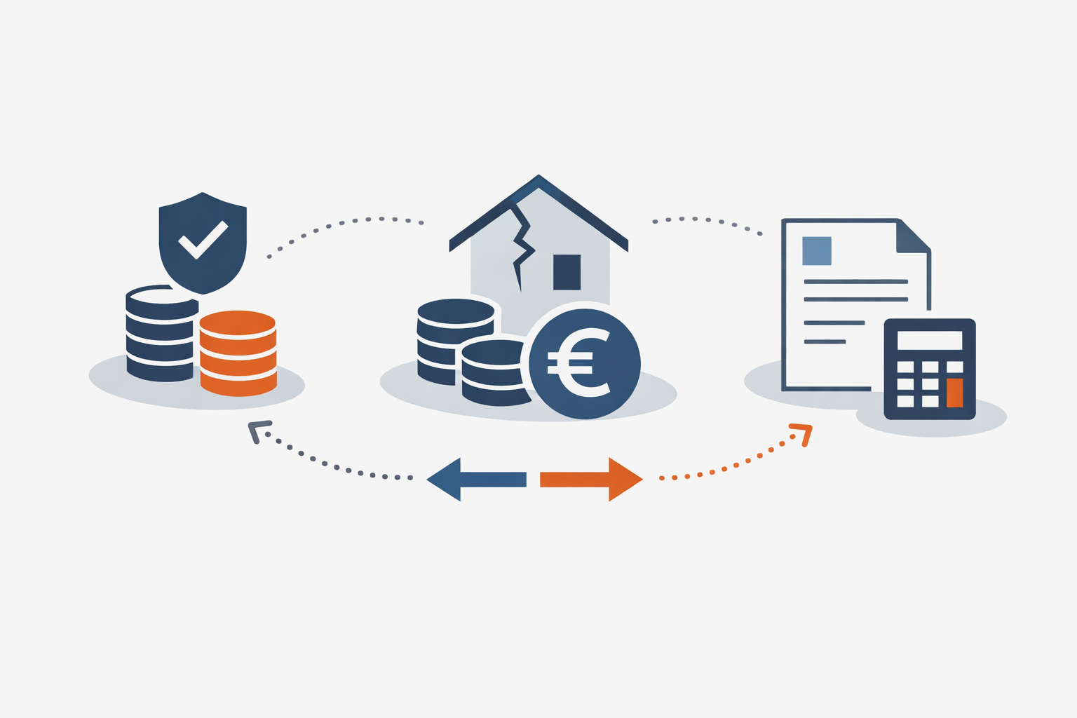 Illustratie van borg, schadebeheer en automatische facturatie in verhuursoftware